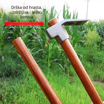 Motika od manganskog čelika za vrt, čvrsta sva-čelična konstrukcija, ojačana, za poljoprivrednu upotrebu, dvostruka upotreba, za kopanje zimskih bambusovih izdanka