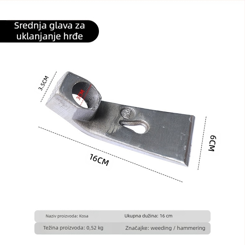 Motika od manganskog čelika za vrt, čvrsta sva-čelična konstrukcija, ojačana, za poljoprivrednu upotrebu, dvostruka upotreba, za kopanje zimskih bambusovih izdanka