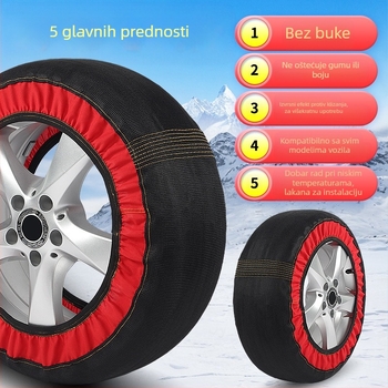 Peace and Peace zimske čarape za gume — protuklizni tekstil, prilagodljive za posebne automobile, težina 1–1,5 kg