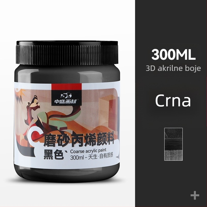 Set pigmenta za teksturnu slikanje tvrtke Zhongsheng Painting Material, polipropilenska osnova, 300 ml, 36 bočica u kutiji, IP odobrenje za umjetničko stvaranje