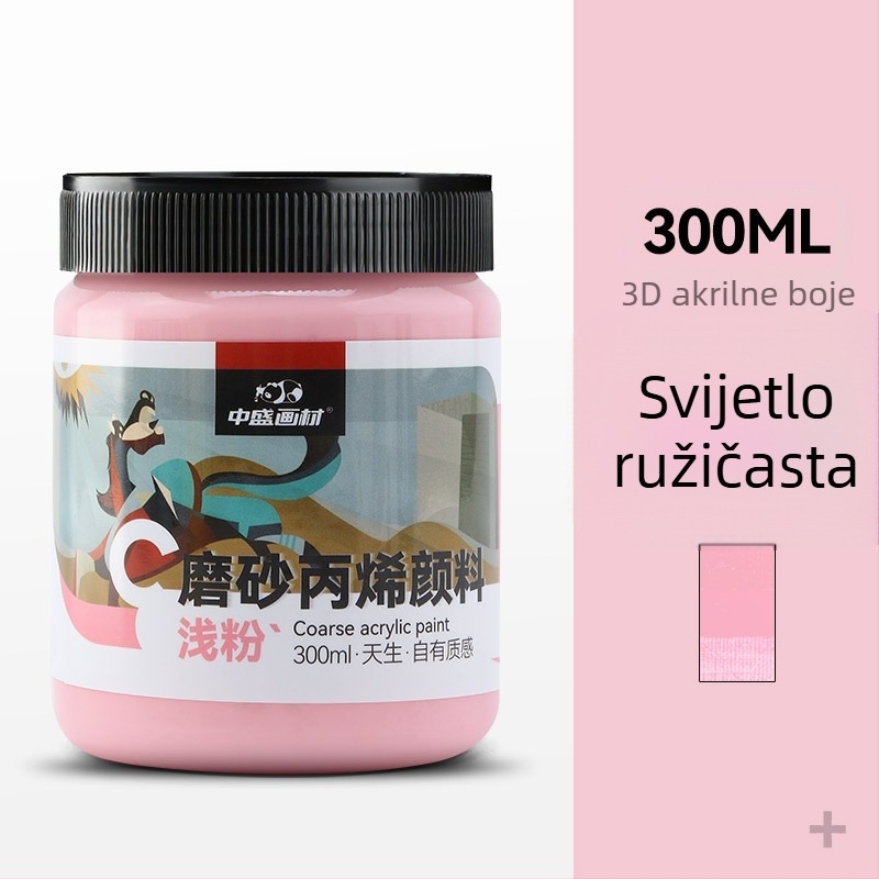 Set pigmenta za teksturnu slikanje tvrtke Zhongsheng Painting Material, polipropilenska osnova, 300 ml, 36 bočica u kutiji, IP odobrenje za umjetničko stvaranje