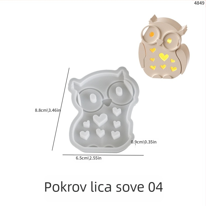 Silikonski kalup za pečenje – nepravilan oblik, silueta sove, crtani likovi životinja, DIY