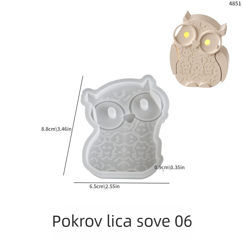 Silikonski kalup za pečenje – nepravilan oblik, silueta sove, crtani likovi životinja, DIY