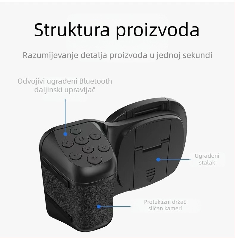 K01 E6 Bluetooth pomoćnik za snimanje mobitelom, Selfie Stick, ekološki materijali, prilagodljivo, OEM spremno