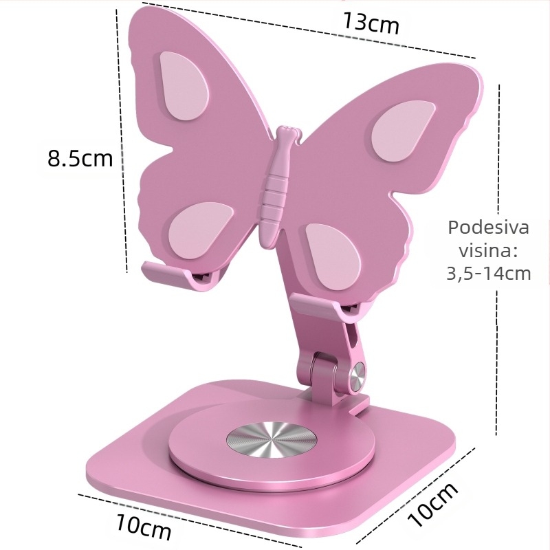 Stolni nosač za telefon i tablet s 360° rotacijom, od aluminijske legure, višenamjenski dizajn