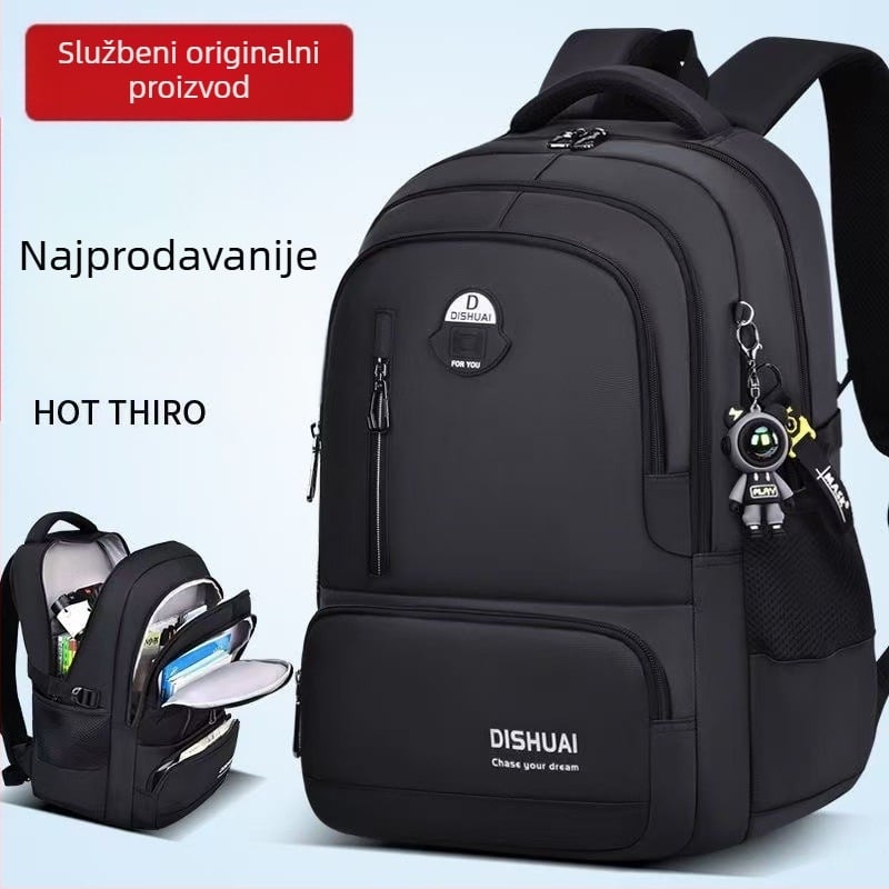 Školska torba za dječake, kapacitet 36–55 L, Oxford tkanina, naramenice s zračnom jastučem, otporna na habanje, za svakodnevnu upotrebu