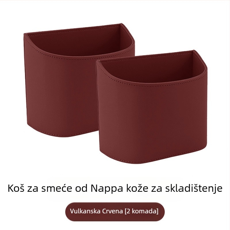 TIHOM Vješena kutija za pohranu za stražnje sjedalo – višefunkcionalni unutarnji organizator, materijali: sintetička smola i prirodna koža, univerzalna uporaba u automobilu