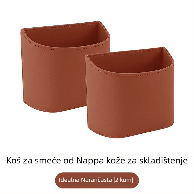 TIHOM Vješena kutija za pohranu za stražnje sjedalo – višefunkcionalni unutarnji organizator, materijali: sintetička smola i prirodna koža, univerzalna uporaba u automobilu