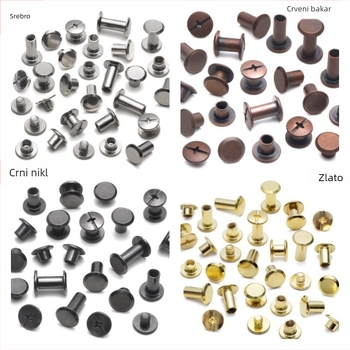 Rivet za fotoalbum Ruicheng - DIY vijci rivet, setovi 110/90, pogodni za torbe, odjeću, cipele i dodatke