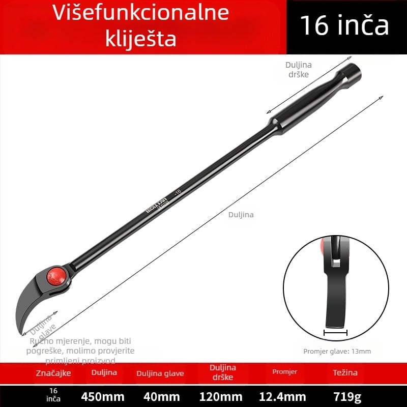 Kružni štap za navođenje – dvostrani s kružnim i plosatim završetkom, karbonsko čelični alat za popravak automobila