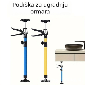 Držač za montažu visećih ormarića s teleskopskom šipkom, podrška za suhozid i alat za stolarske radove na stropu