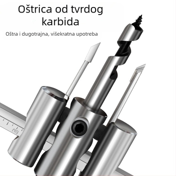 DIY podesivi otvorivač rupa od legure visoke čvrstoće avionskog tipa – svrdlo za drvo, gips ploču, downlight i plastiku