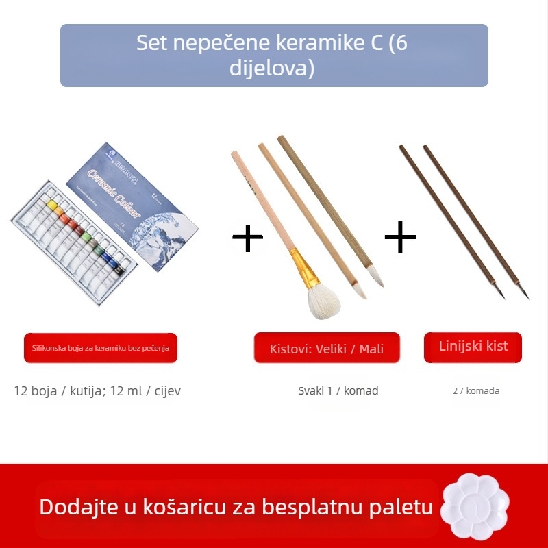 Fun Pottery Set keramnih pigmenata za keramiku, 12 pigmenata, kapacitet 1, namjena: slikanje keramike
