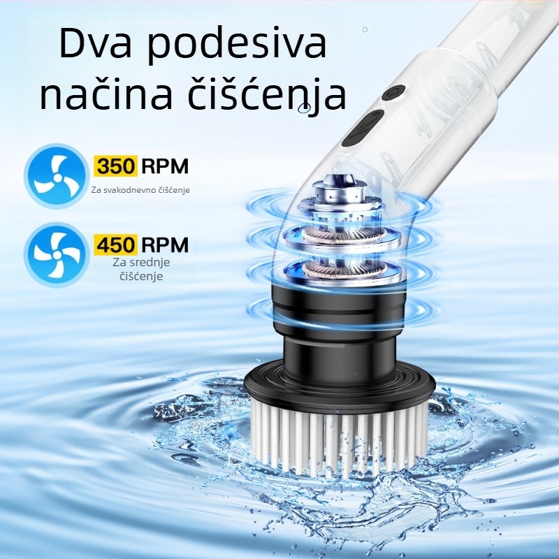 Bežično električna četka za čišćenje 9-u-1 s teleskopskom glavom za kupaonicu (9-in-1, bežična, električna, teleskopskom, kupaonica)