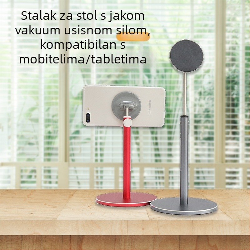Luhiro stolni držač za telefon i tablet, aluminijska legura, podesiva visina, univerzalni model M04S, magnetsko učvršćivanje