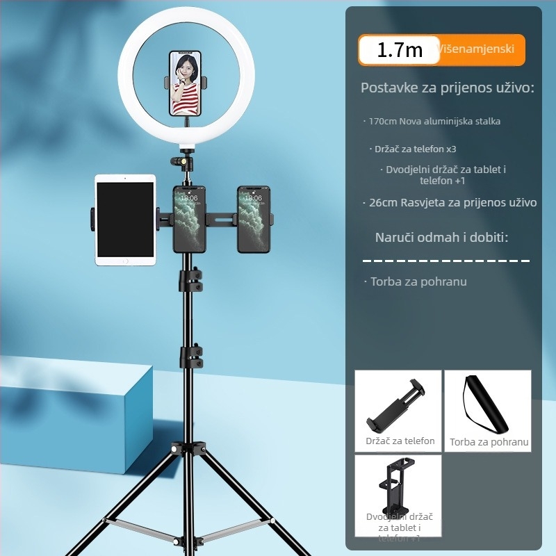 Stativ za prijenos uživo Beautiful Era — ABS plast, univerzalan, prilagodba podržana