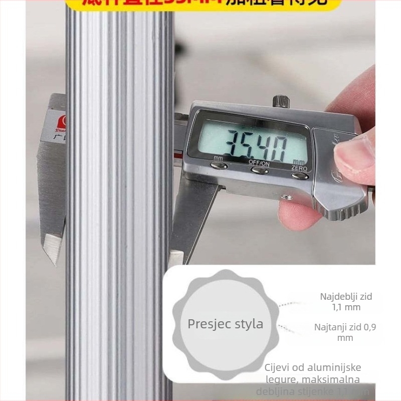 Laserska razina s teleskopskom šipkom za podršku i infracrveni višenamjenski držač, od debele aluminijske legure i nehrđajućeg čelika