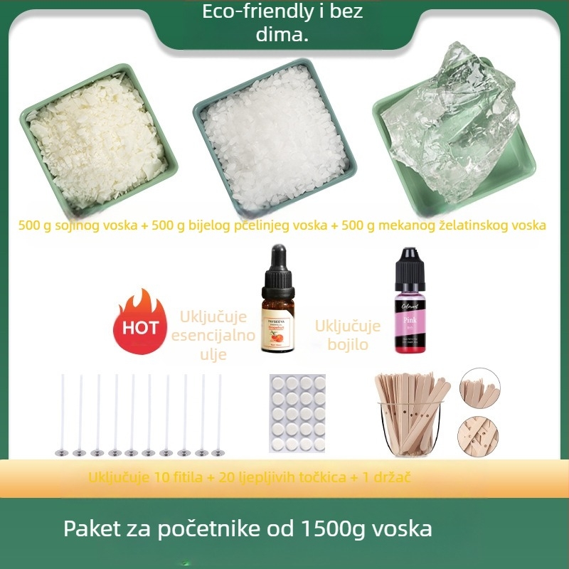 DIY materijal svijeće od sojinog voska – Ručno izrađena aromatična svijeća u obliku pahuljica; Marka: Flower with me; Materijal: Sojin vosak; Izrada: Ručna; Tip svijeće: Aromatična; Oblik: Pahuljice