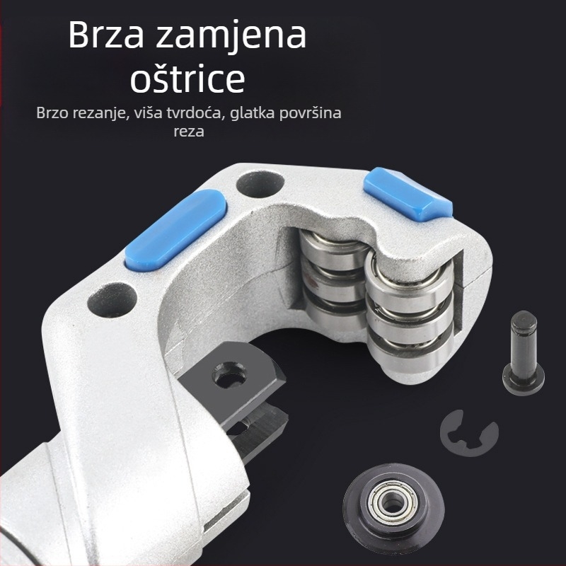 Kotač za rezanje cijevi s ležajnim mehanizmom i oštricom od nehrđajućeg čelika, valjak za rez metalnih, bakrenih i plastičnih cijevi