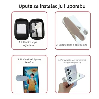 TH-217 Univerzalni clip-on objektiv za telefon – reflektirajući selfie objektiv s Sky Mirror efektom – Shenzhen