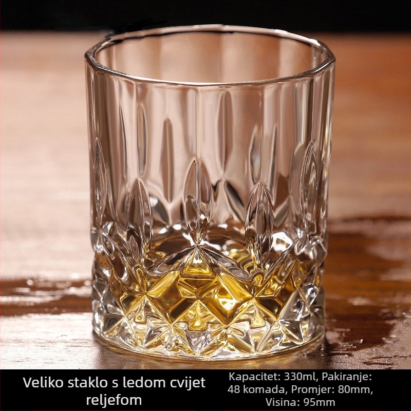Kristalne čaše za whisky (4 kom, 301–400 ml, poklon kutija, ispis logotipa)