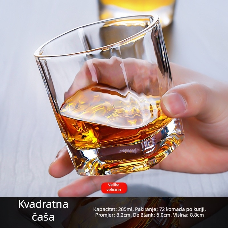 Kristalne čaše za whisky (4 kom, 301–400 ml, poklon kutija, ispis logotipa)