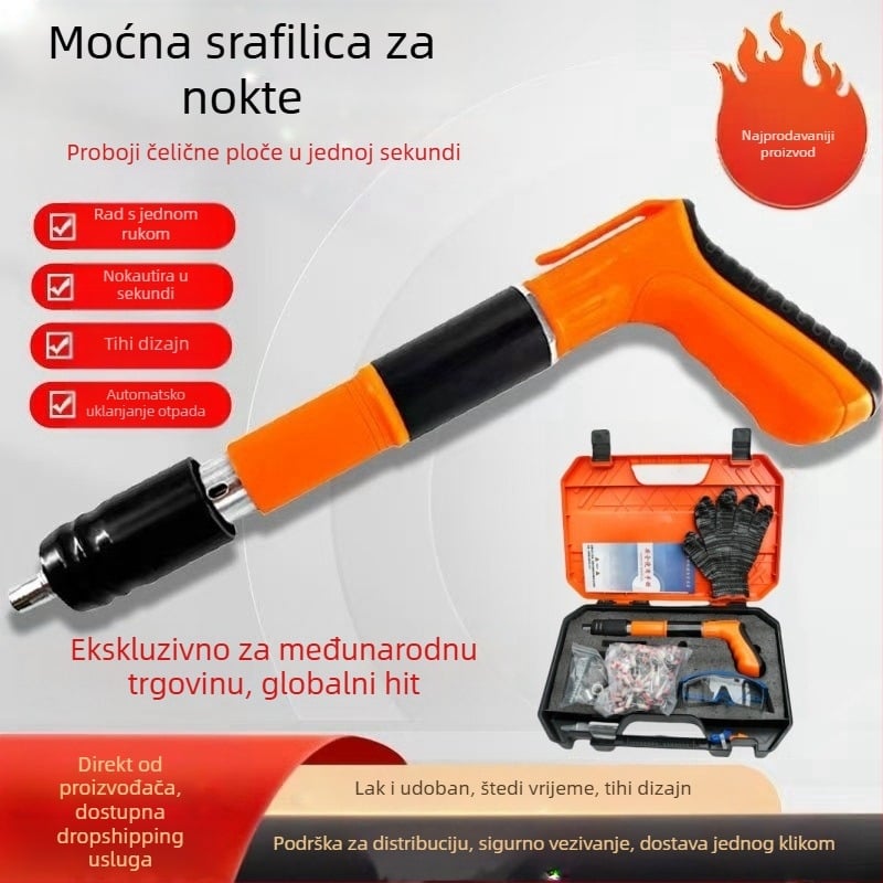 Mini pištolj za čavle – za pričvršćivanje u beton, montažu i nosače klimatizacije; serija Mini Gun Nail Gun, podrijetlo Njemačka, tržište Oceanija
