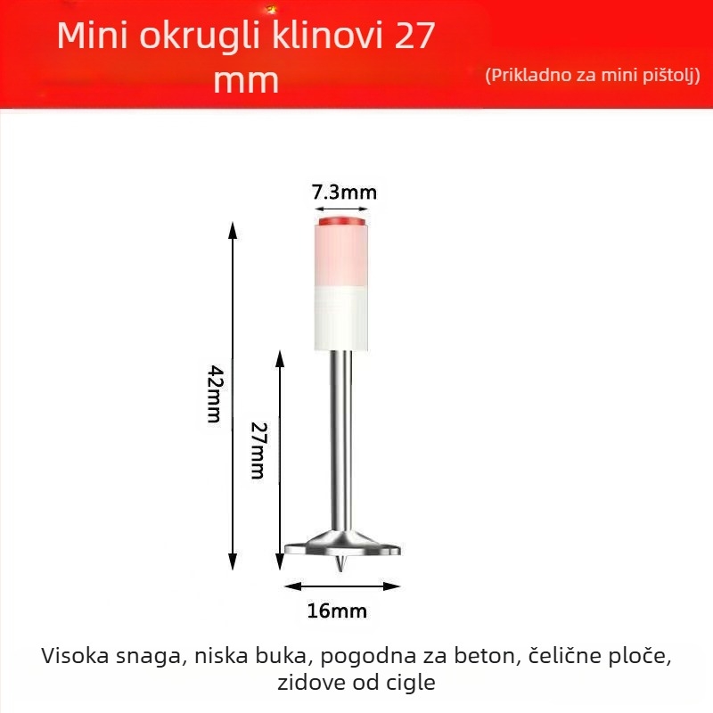 Mini pištolj za čavle – za pričvršćivanje u beton, montažu i nosače klimatizacije; serija Mini Gun Nail Gun, podrijetlo Njemačka, tržište Oceanija