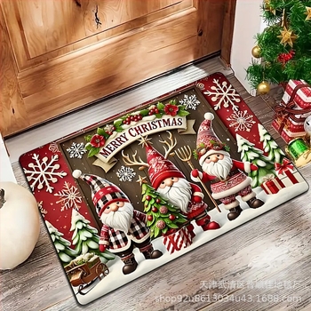 Ulazni tepih — poliester vlakna, tisak, kvadratni oblik, uzorak u duginim bojama, strojno pranje