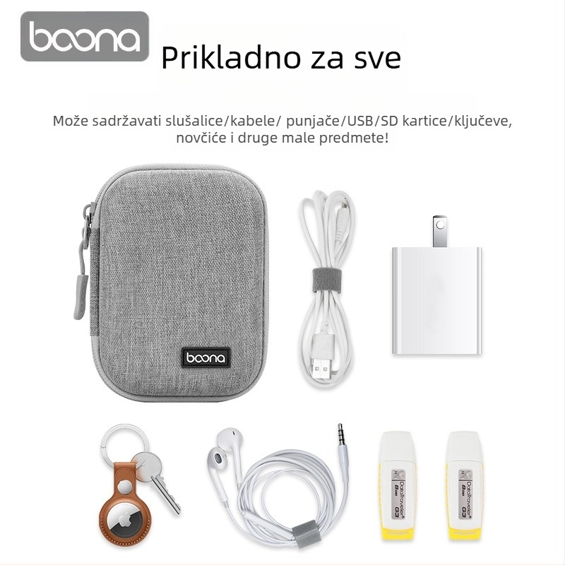BN-F003 Torbica za pohranu digitalnih dodataka | Oxford tkanina, nosivost 1 kg | za Bluetooth slušalice, kablove, punjače i USB pogone