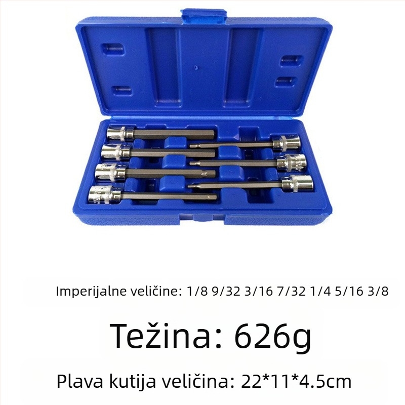 Pneumatski set alata za popravak automobila, 12 komada, S2 alatna čeli, mat završni premaz, MF