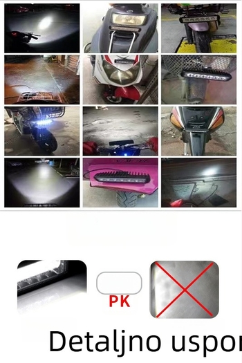 LED prednje svjetlo za motocikle i električna vozila, visokointenzivni reflektor, 12V/24V/48V/60V