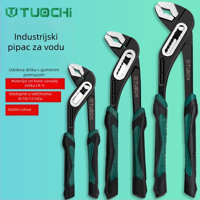 Vodovodne kliješta – višefunkcionalne, široke čeljusti – Tuochi