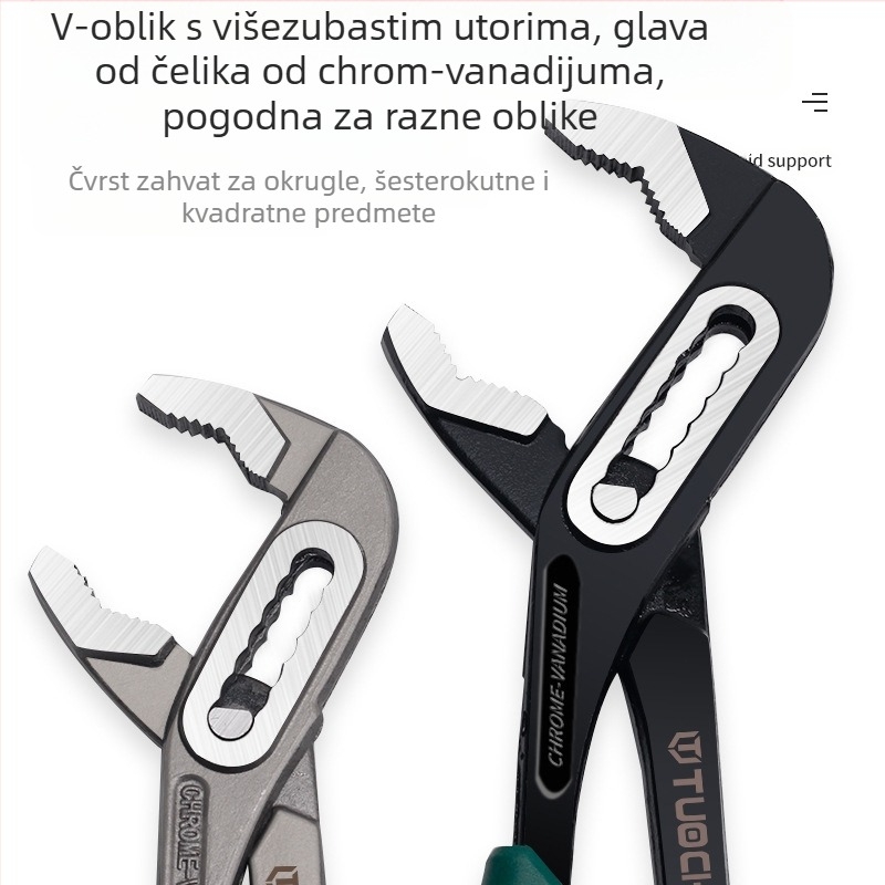 Vodovodne kliješta – višefunkcionalne, široke čeljusti – Tuochi