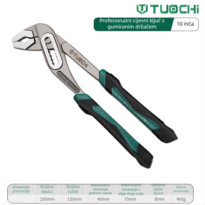 Vodovodne kliješta – višefunkcionalne, široke čeljusti – Tuochi