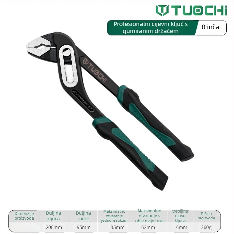 Vodovodne kliješta – višefunkcionalne, široke čeljusti – Tuochi