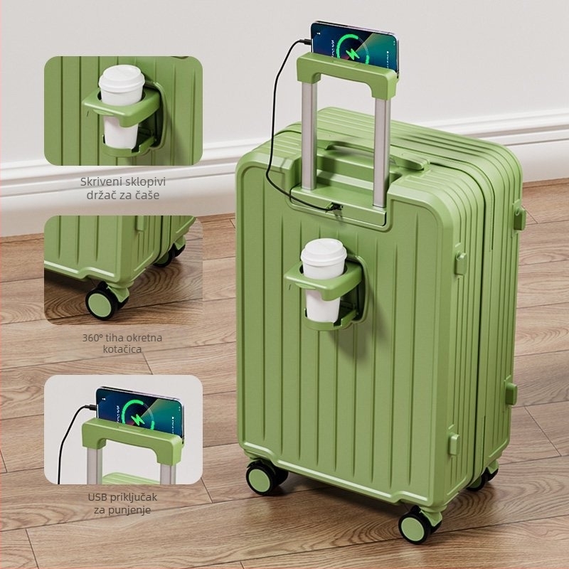 Putni kofer ABS+PC, univerzalni kotači, zatvarač, za poslovna putovanja