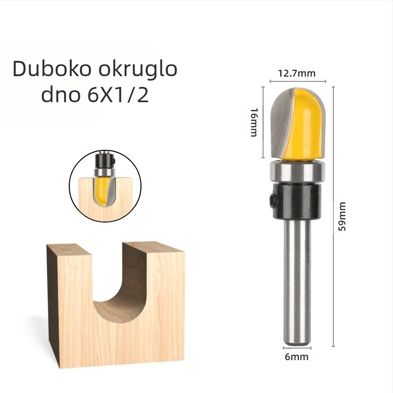 Frez za obradu drva - površinska glodala s dubokim okruglim dnom, dvostruko lukovito dno, kopiranje obrasca, prorezivanje kanala i bušenje ključnih rupa
