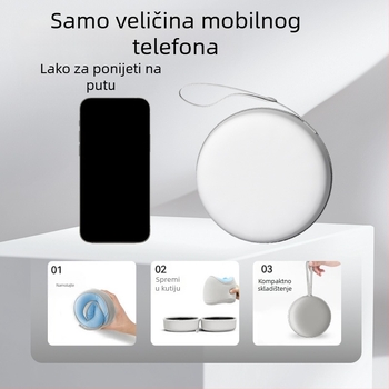 Jastuk za vrat U-oblik memorijskom pjenom, za putovanja, tkanina od poliestera, lagan do 0,5 kg