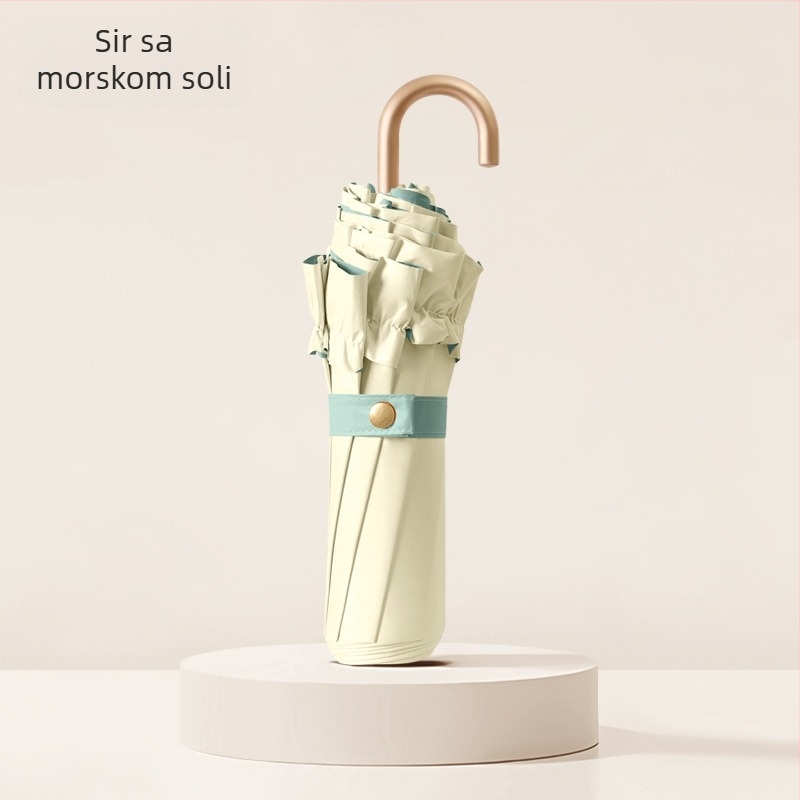 Sklopivi kišobran s 8 rebara, UPF >50, tkanina 190T otporna na udarce, šipka od legure, rebra od vlakana