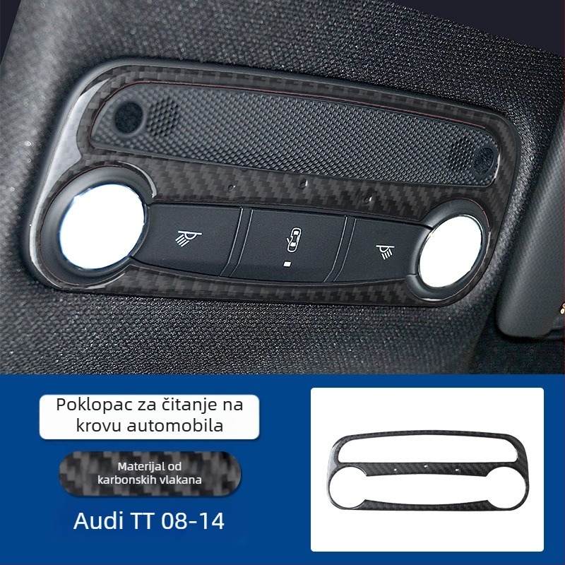 Audi TT (2008-2014) set za unutrašnjost od pravog karbonskog vlakna s integracijom središnje konzole, podizanjem prozora i komponentama svjetala; mogućnost prilagodbe; ispis logotipa