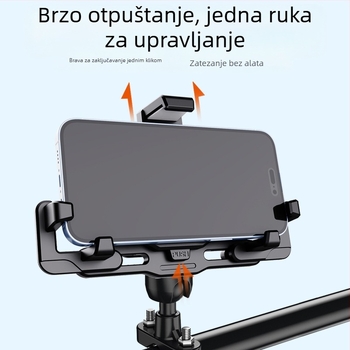 Držač za telefon za motocikl i električni bicikl – otporan na vibracije, stabilan, konstrukcija od najlona i metala