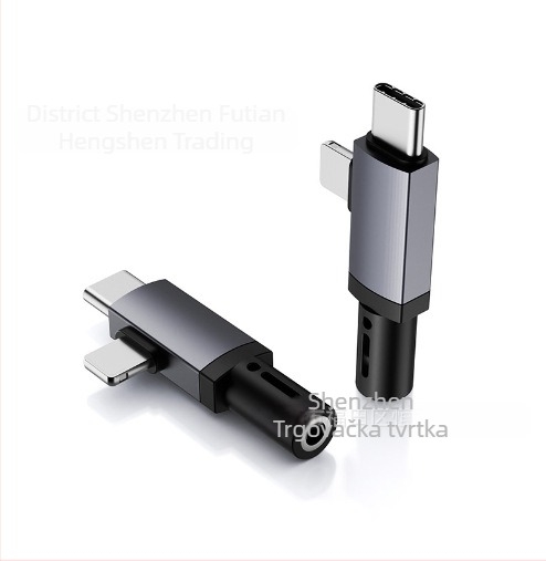 2-u-1 USB-C i Lightning audio i punjački adapter za Apple, Samsung i Google uređaje (model HS-118)