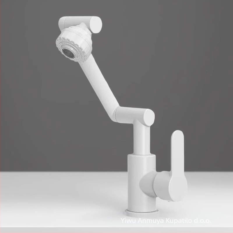 Lucky Cat univerzalni faucet za umivaonik – keramički disk ventil, plastično tijelo, topla/hladna, 360° okretno