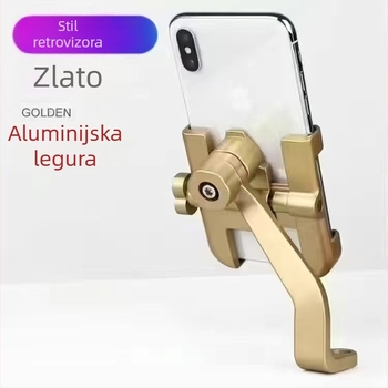 Držač telefona za električna vozila od aluminijske legure - otporan na udarce, verzija s punjenjem, navigacijski držač telefona