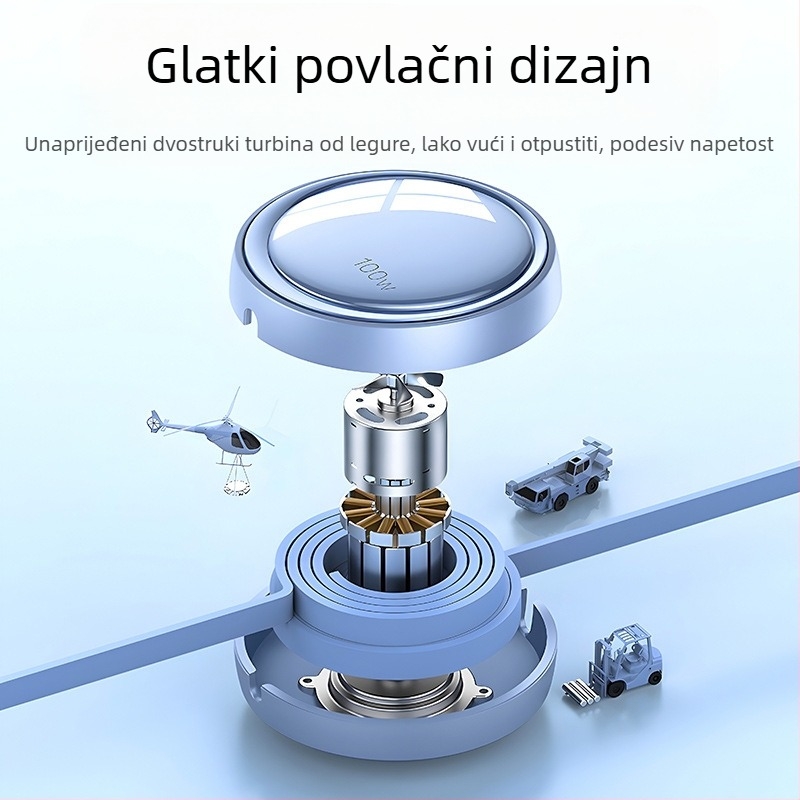 100W brzo punjenje, 3-in-1 teleskopski data kabel s Lightning, Micro USB i USB-C, podesiva duljina 1–2 m