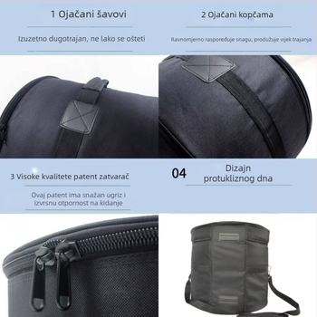 SGTJSGRX Set torbi za bubnjeve – poliester materijal, podstava od poliestera, zaštita kralježnice, smanjuje opterećenje, kućno skladištenje