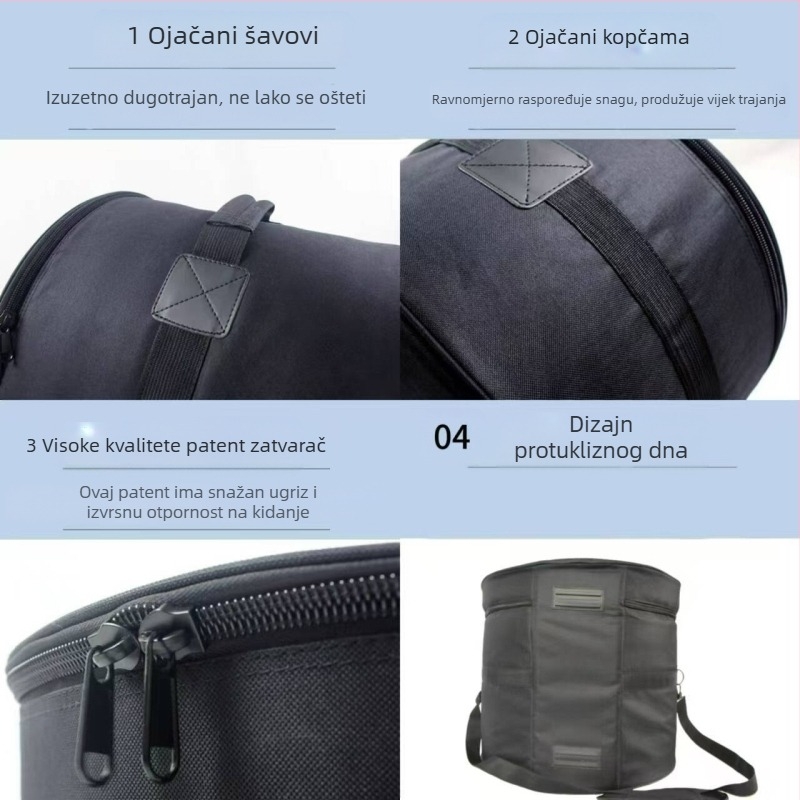 SGTJSGRX Set torbi za bubnjeve – poliester materijal, podstava od poliestera, zaštita kralježnice, smanjuje opterećenje, kućno skladištenje