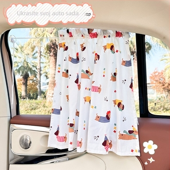 Auto sjenilo za sunce, prozirna tkanina, visići tip, univerzalna kompatibilnost, Blue Rain