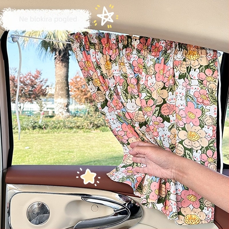 Auto sjenilo za sunce, prozirna tkanina, visići tip, univerzalna kompatibilnost, Blue Rain